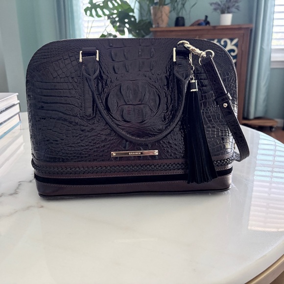 Brahmin Handbags - Brahmin Duxbury Satchel – Croc Embossed Leather